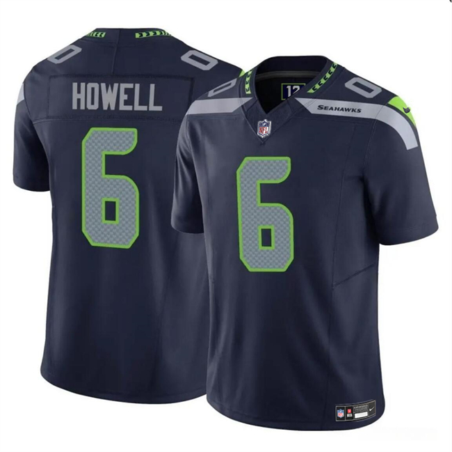 Men's Seattle Seahawks #6 Sam Howell Navy 2023 F.U.S.E. Vapor Limited Football Stitched Jersey